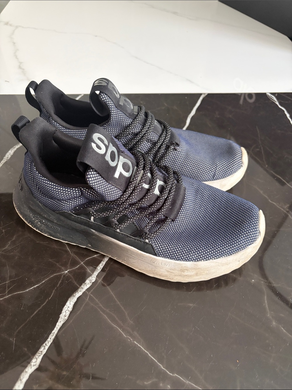 adidas Navy and Black Knit Slip-On Sneakers